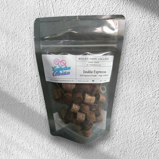 Double Espresso Rock Lollies (12% espresso powder - high caffeine)