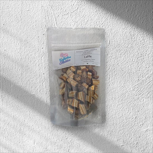 Latte Rock Lollies (contains espresso powder(caffeine))