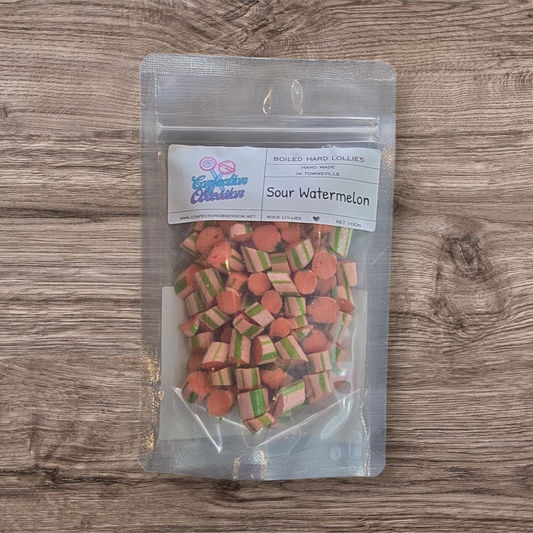 Sour Watermelon Rock Lollies